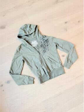 Self-Esteem Floral Zip Up Hoodie Size M